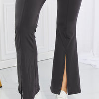 Zenana Full Size First Class High Rise Slit Flare Pants