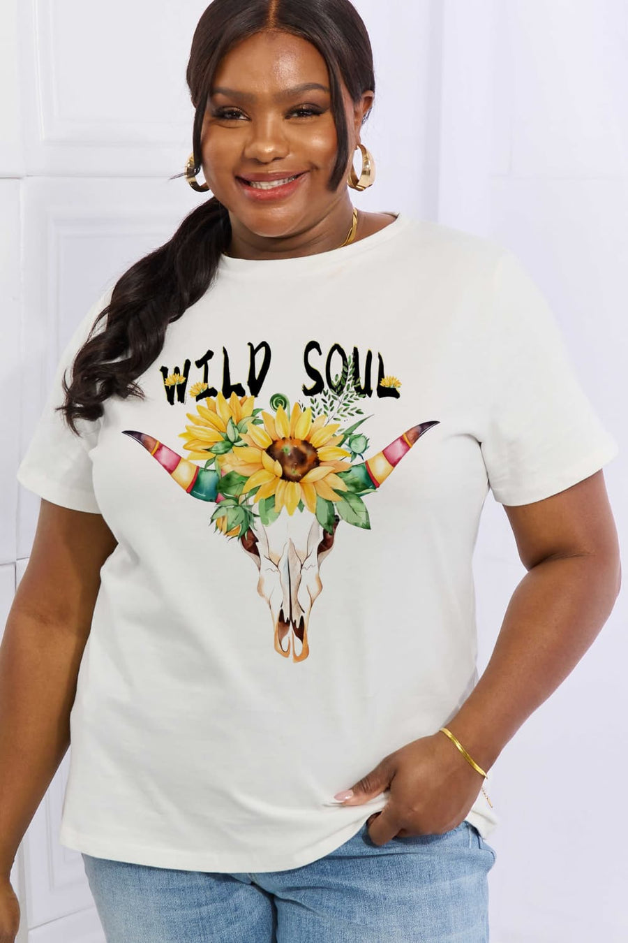 Simply Love Full Size WILD SOUL Graphic Cotton Tee