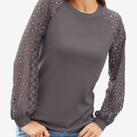 Long Raglan Sleeve Round Neck Tee