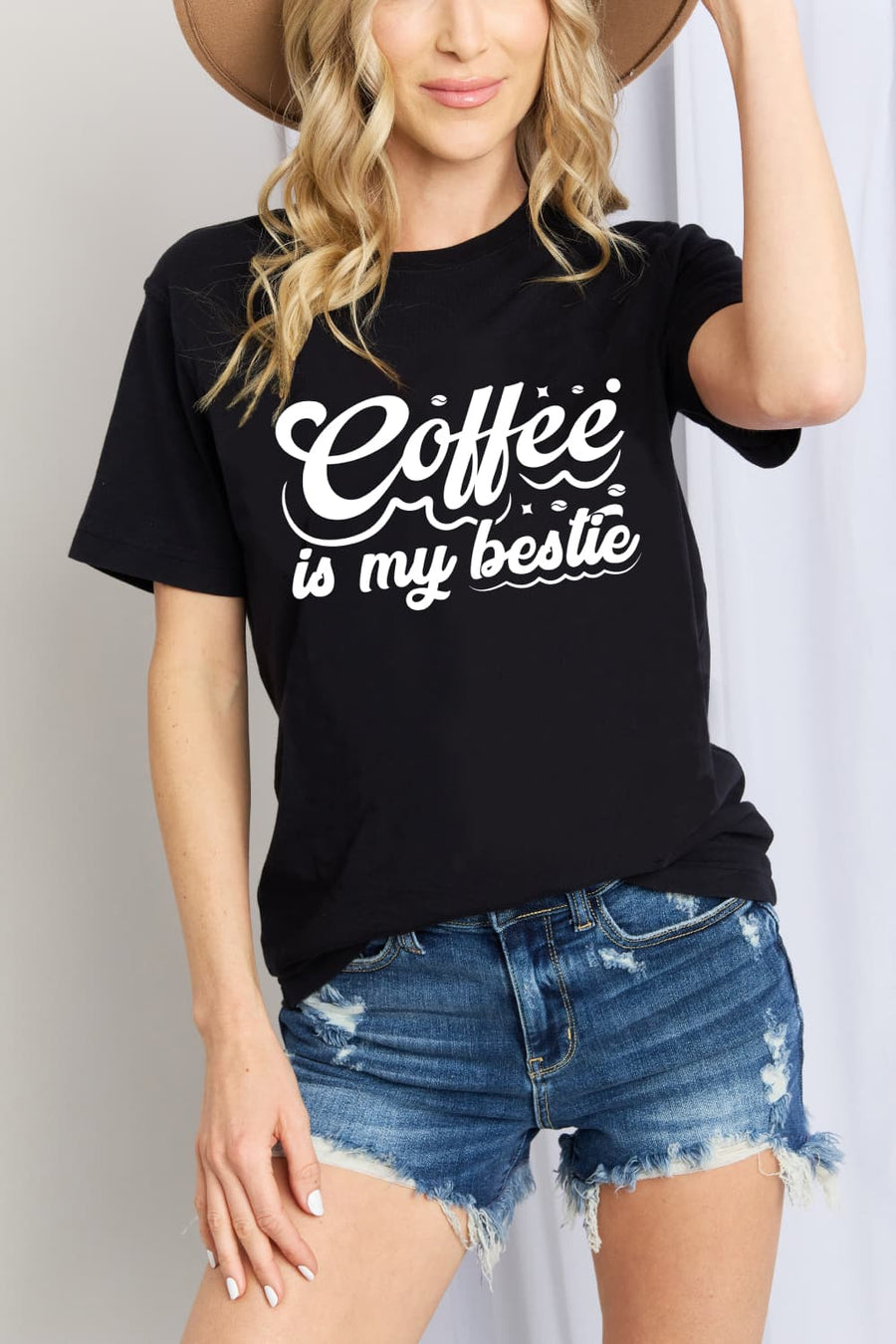 Simply Love Full Size COFFEE IS MY BESTIE Graphic Cotton T-Shirt