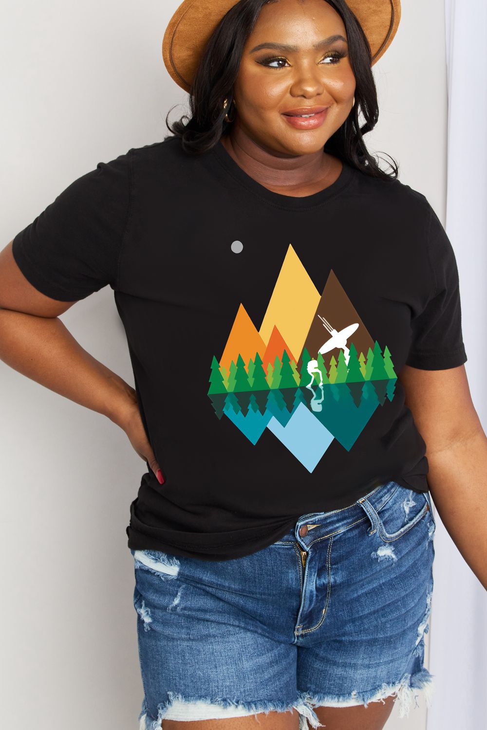 Simply Love Full Size Geometric Graphic Cotton Tee