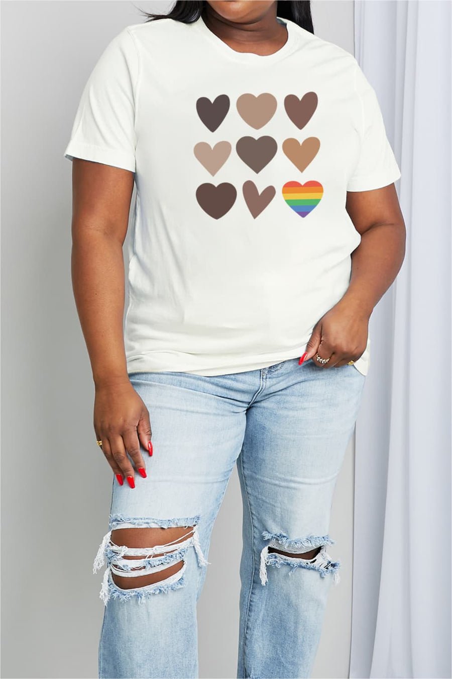 Simply Love Full Size Heart Graphic Cotton Tee