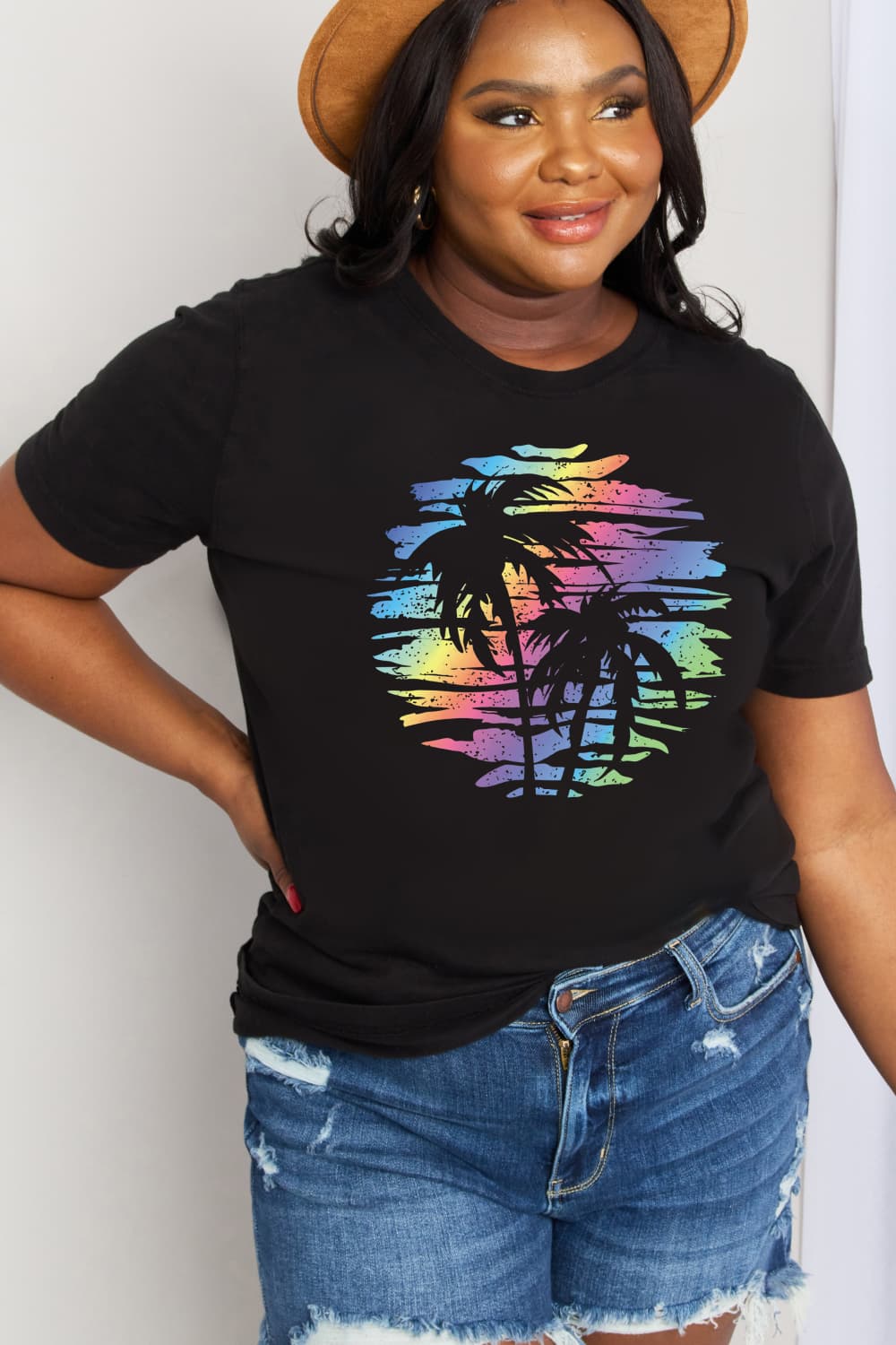 Simply Love Full Size Coconut Tree Graphic Cotton Tee