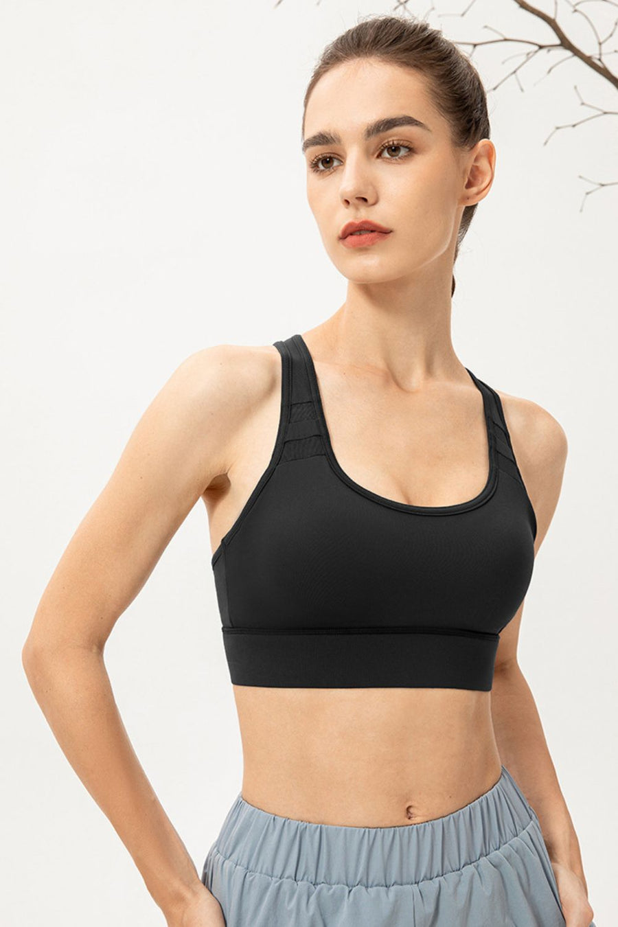 Scoop Neck Long Sports Bra