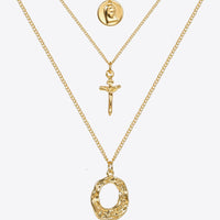 3-Piece 18K Gold-Plated Pendant Necklace