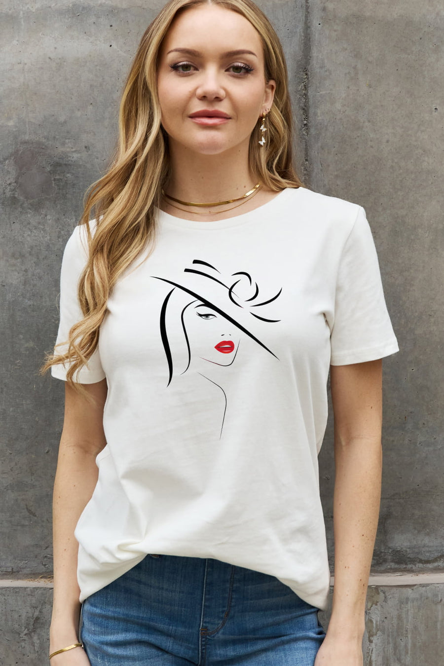 Simply Love Full Size Figure Graphic Cotton Tee