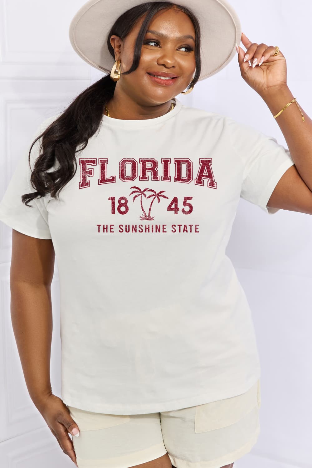 Simply Love Full Size FLORIDA 1845 Graphic Cotton Tee