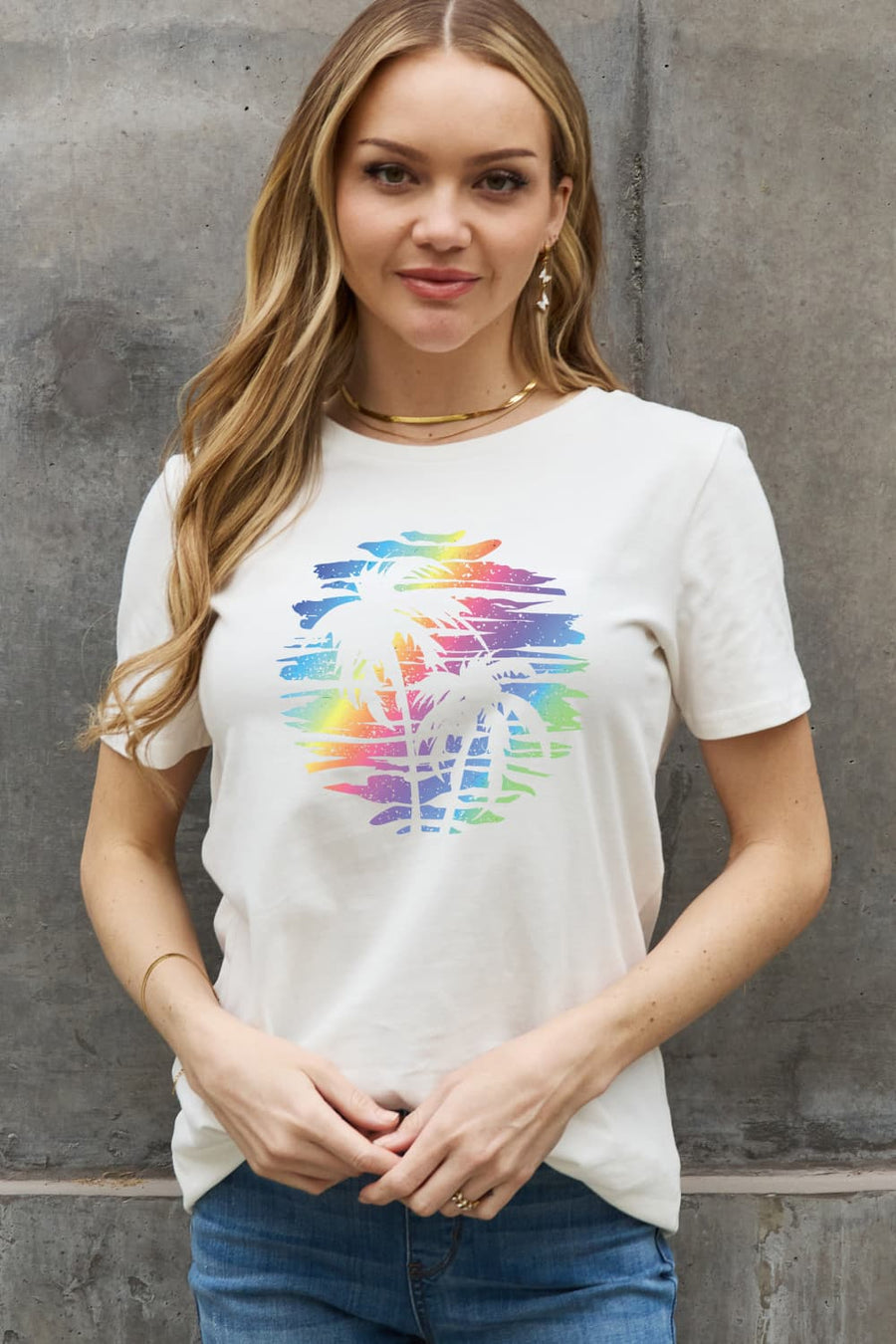 Simply Love Full Size Coconut Tree Graphic Cotton Tee