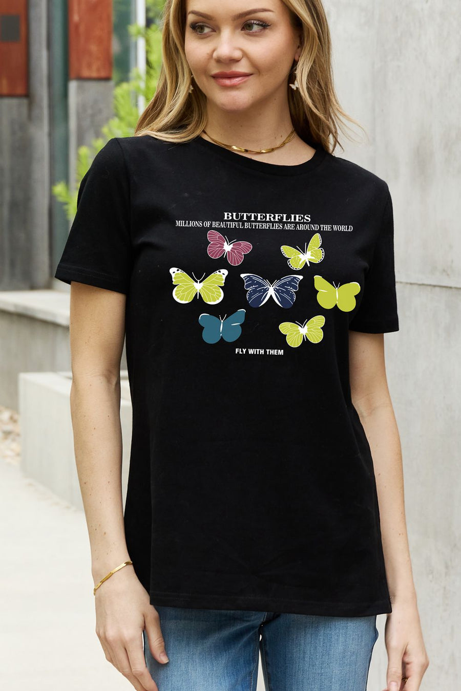 Simply Love Full Size Butterfly Graphic Cotton Tee