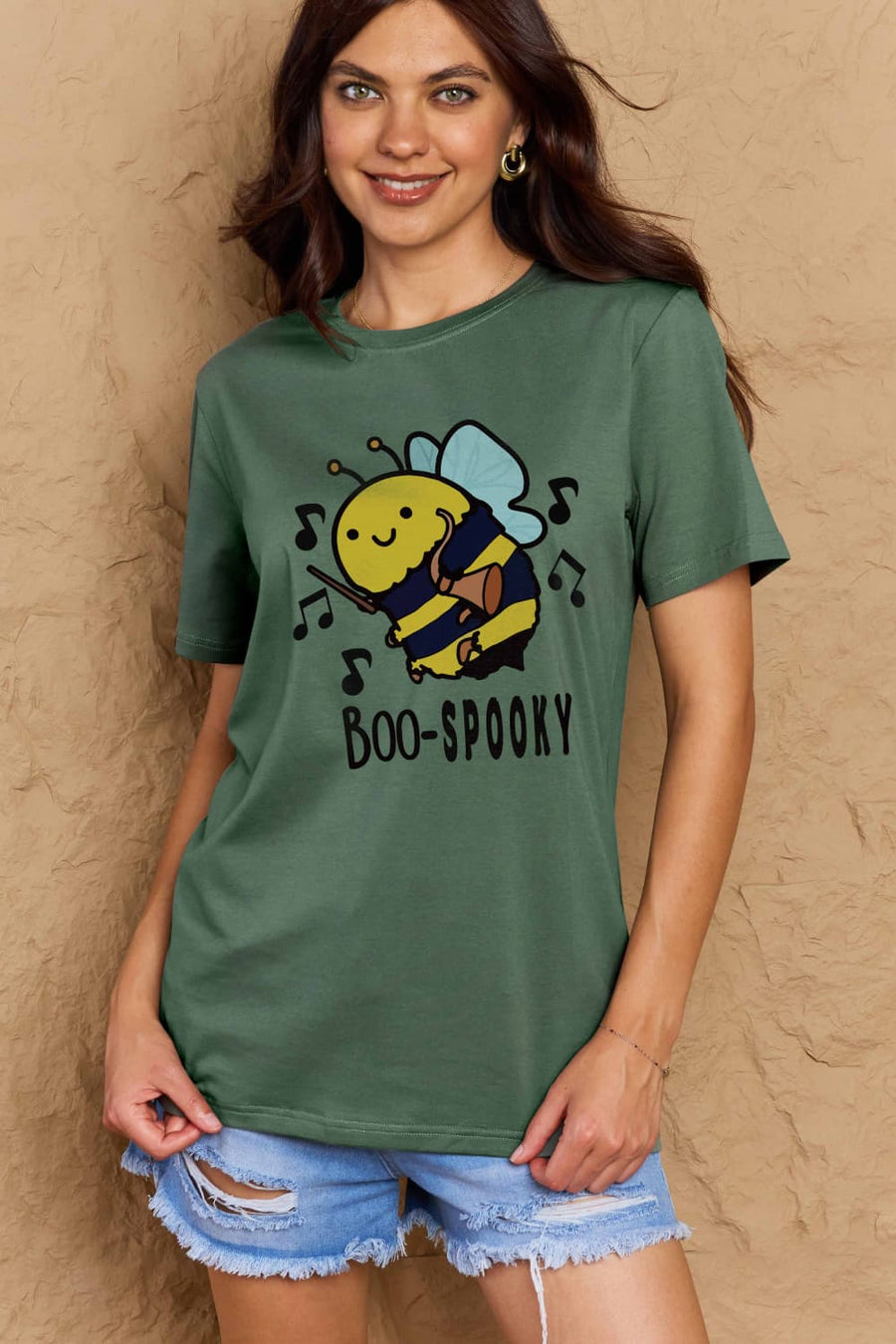 Simply Love Full Size BOO-SPOOKY Graphic Cotton T-Shirt