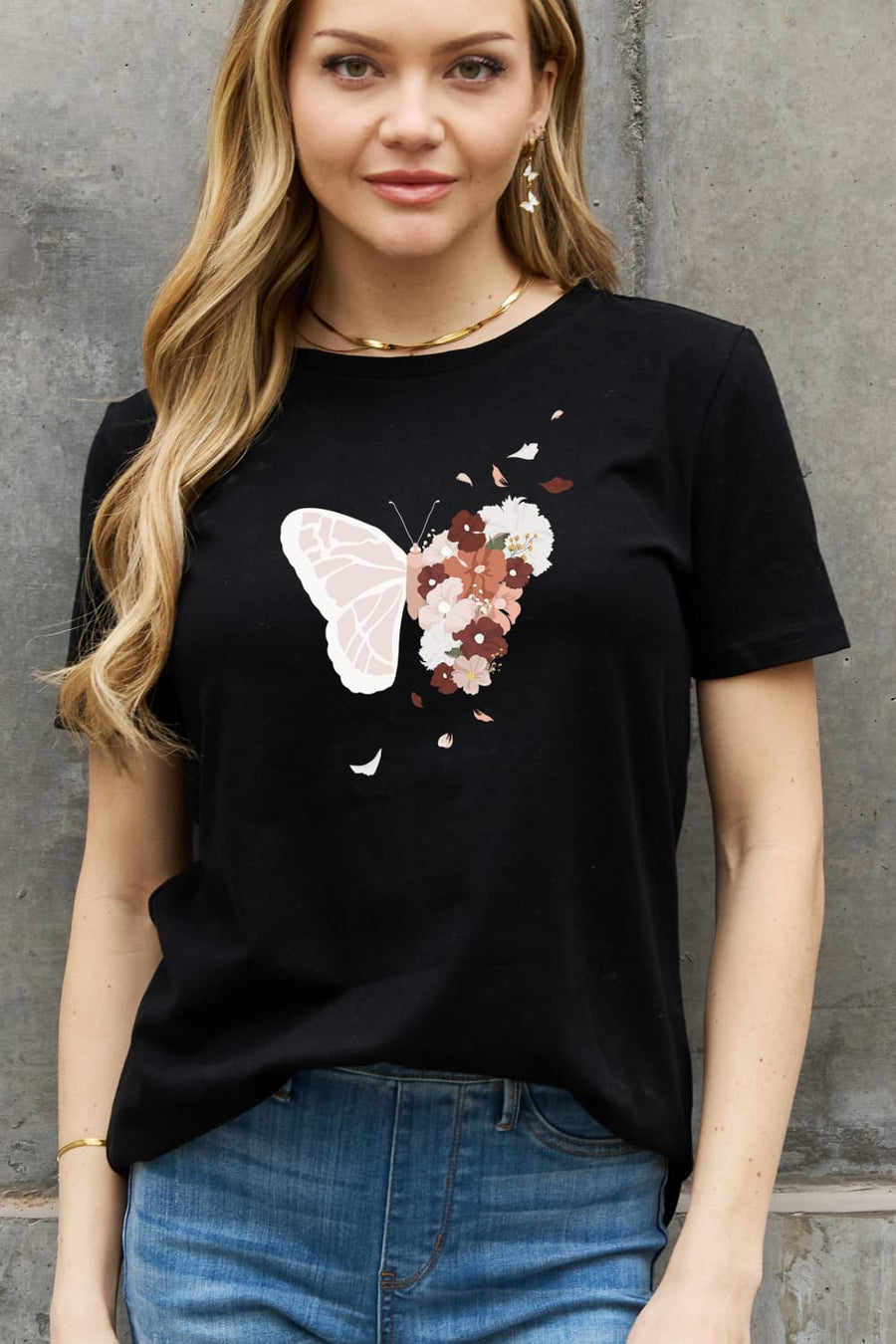 Simply Love Full Size Butterfly Graphic Cotton Tee