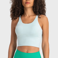 Crisscross Back Ladder Detail Sports Bra