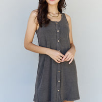 HEYSON All About Comfort Sleeveless Button Down Midi Dress