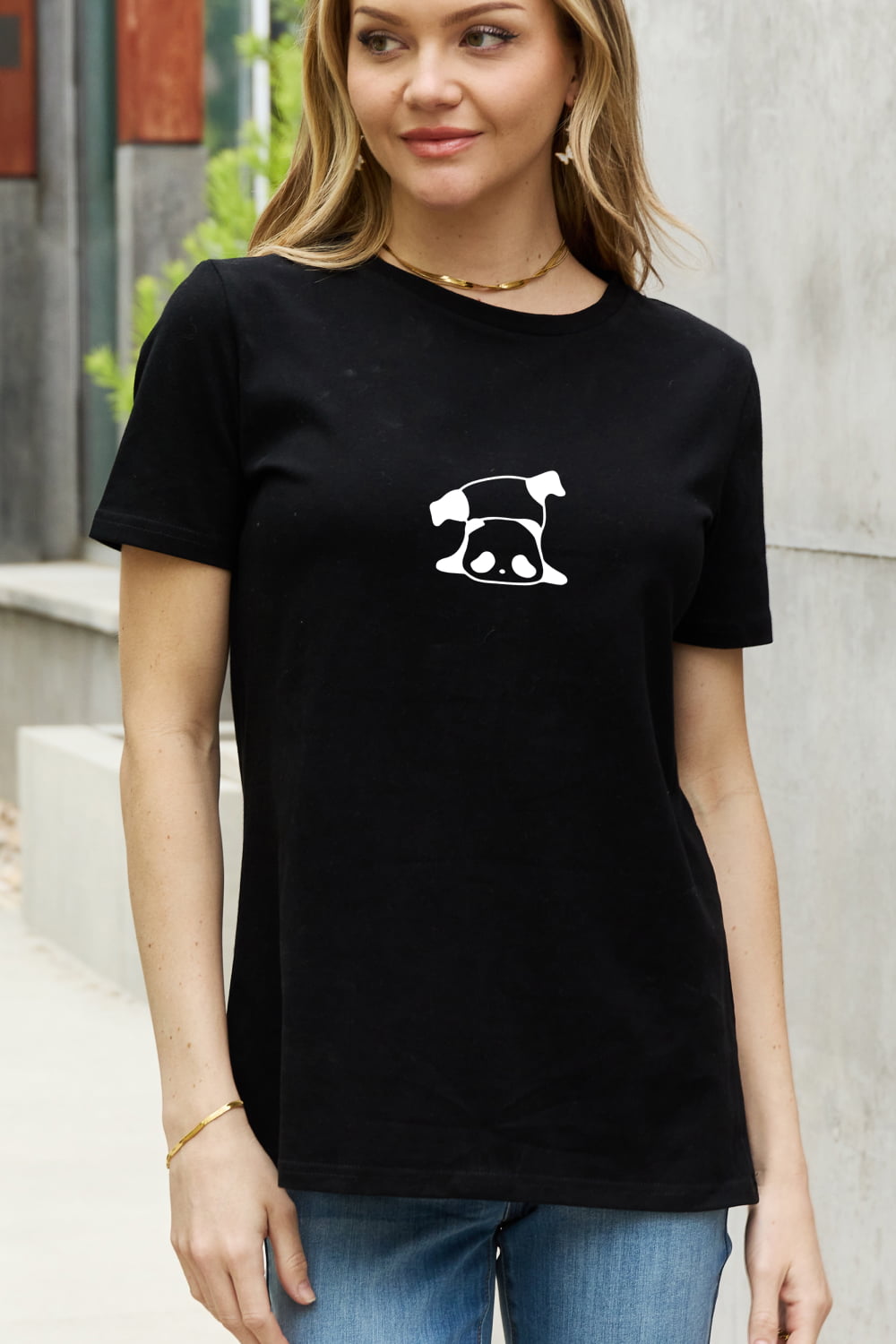 Simply Love Full Size Panda Graphic Cotton Tee