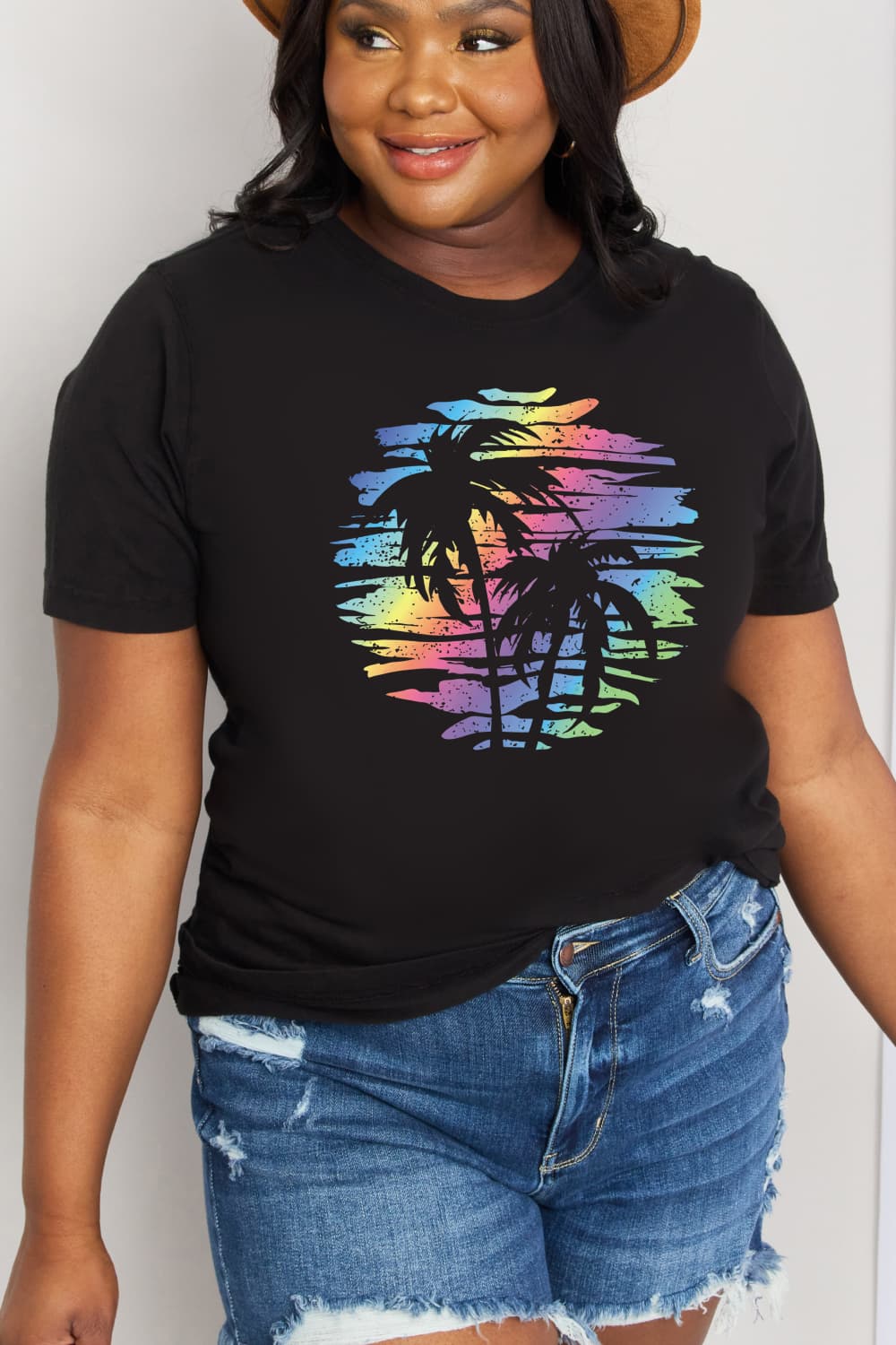 Simply Love Full Size Coconut Tree Graphic Cotton Tee