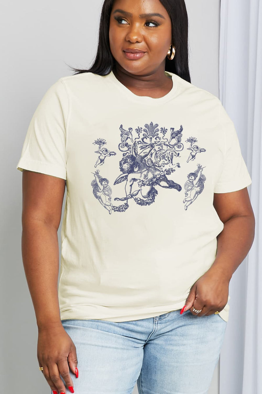 Simply Love Full Size Cupid Graphic Cotton Tee