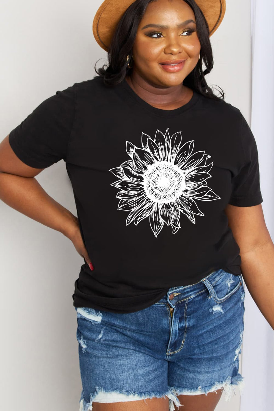 Simply Love Full Size Sunflower Graphic Cotton Tee