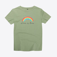 LOVE IS LOVE Rainbow Graphic Tee Shirt