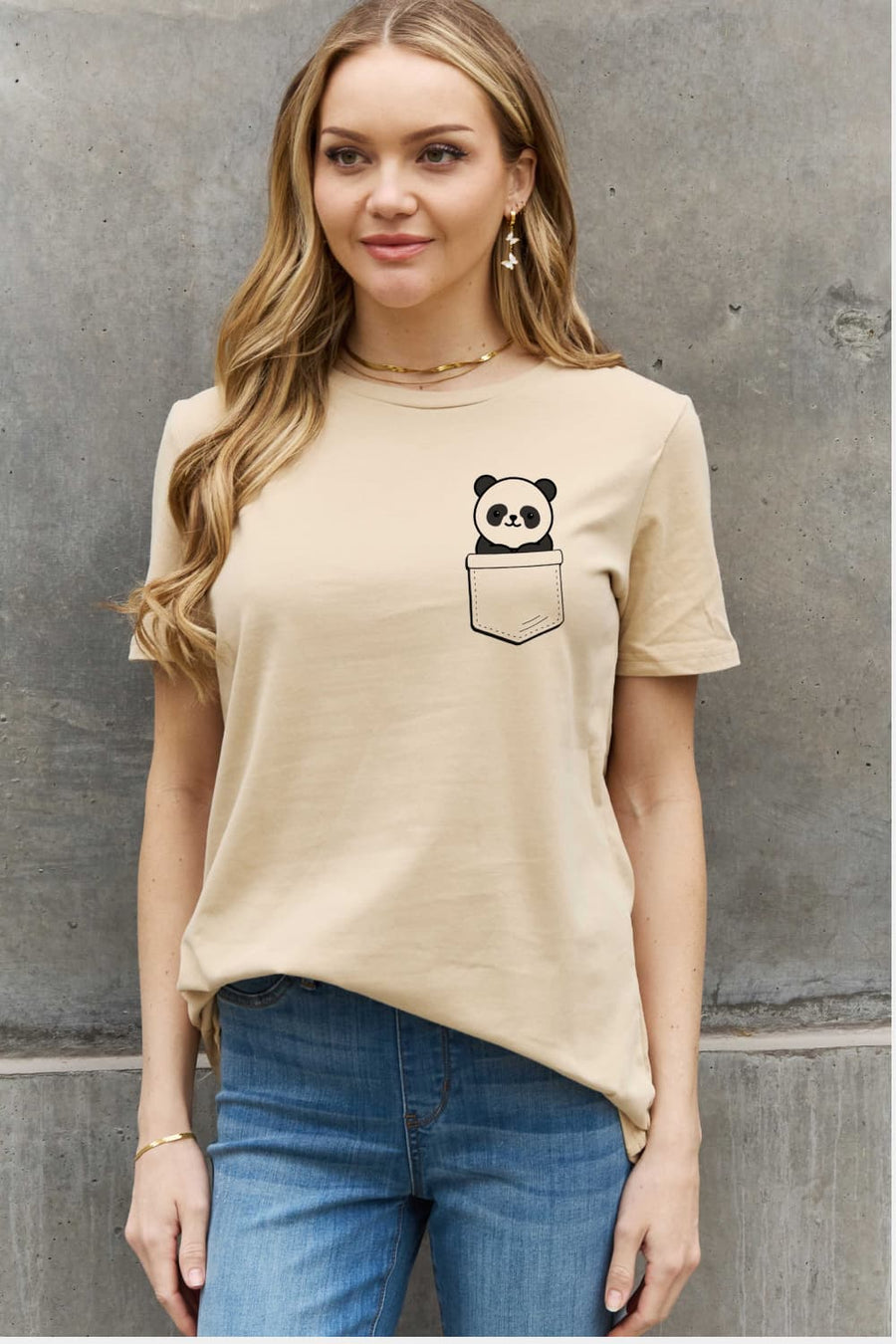 Simply Love Full Size Panda Graphic Cotton Tee