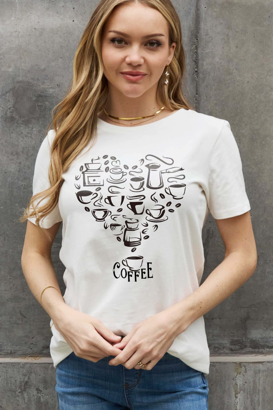 Simply Love Full Size COFFEE Graphic Cotton Tee