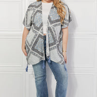 Justin Taylor Paisley Design Kimono in Gray