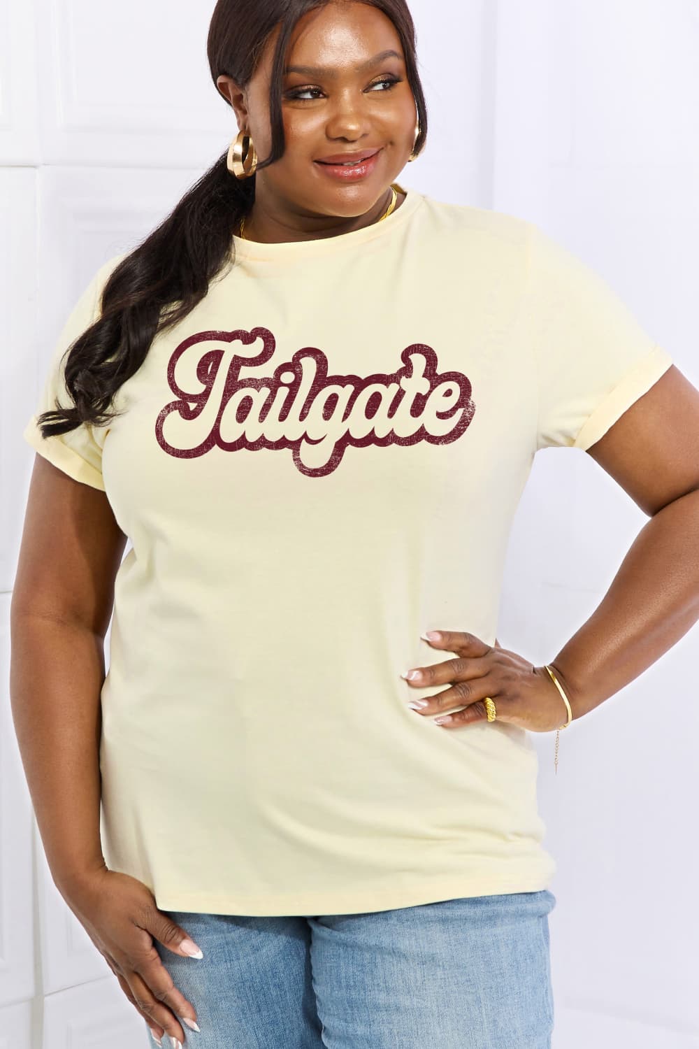 Simply Love Full Size TAILGATE Graphic Cotton Tee