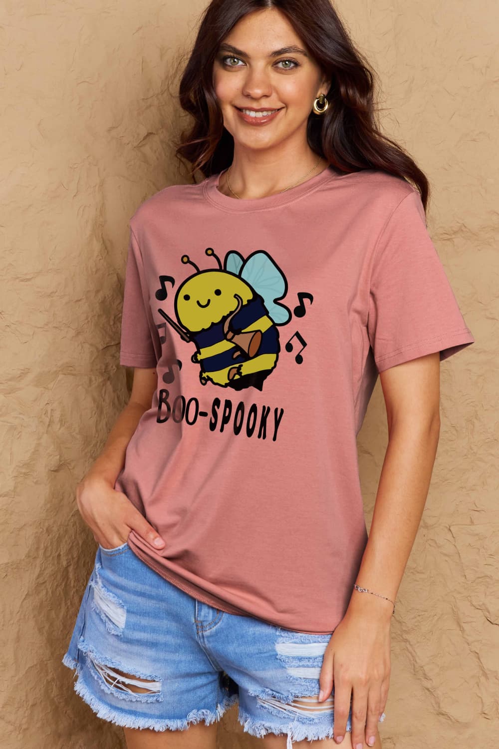 Simply Love Full Size BOO-SPOOKY Graphic Cotton T-Shirt