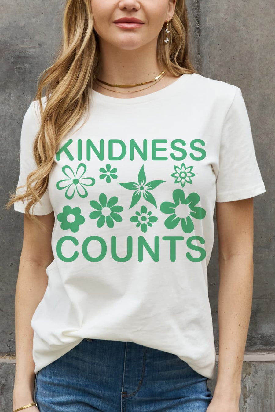 Simply Love Full Size KINDNESS COUNTS Graphic Cotton Tee