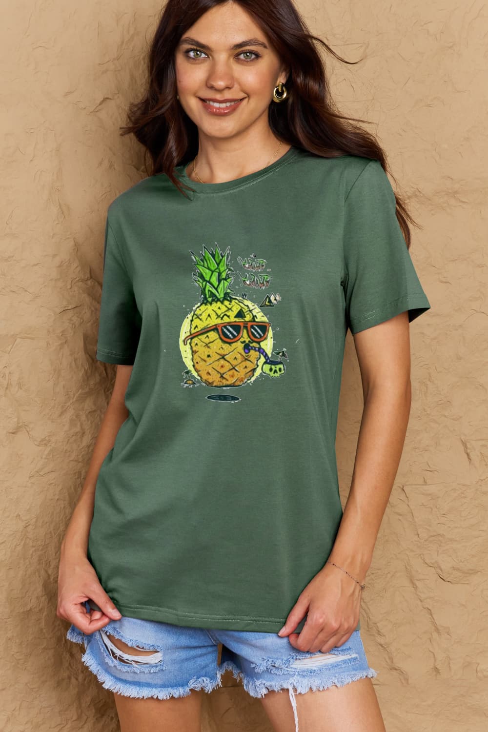 Simply Love Full Size Pineapple Graphic Cotton Tee