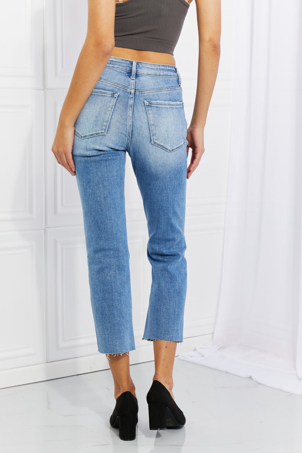 Lovervet Brynne Full Size High Rise Slim Straight