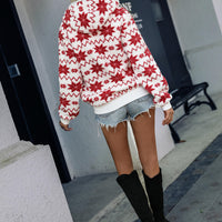 Printed Zip Up Hooded Plush Jacket