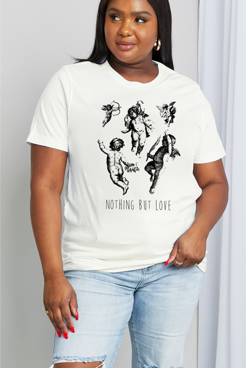 Simply Love Full Size NOTHING BUT LOVE Graphic Cotton Tee