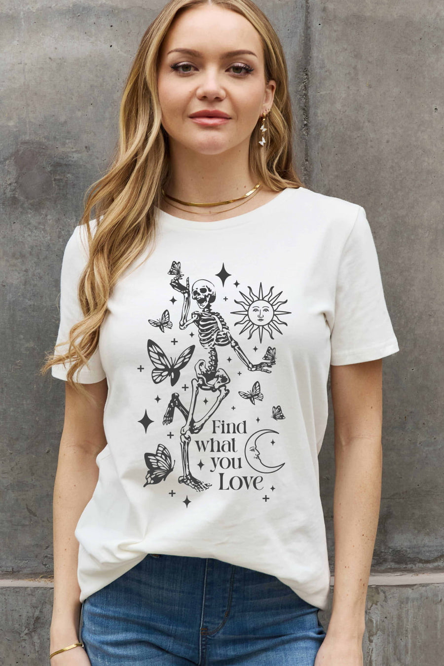 Simply Love Full Size FIND WHAT YOU LOVE Graphic Cotton Tee