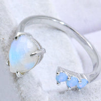 18K Rose Gold-Plated Moonstone Open Ring