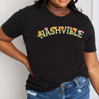 Simply Love Full Size NASHVILLE Graphic Cotton Tee