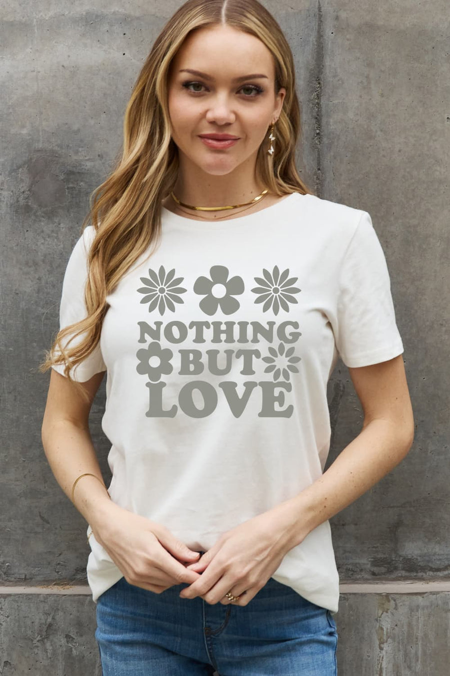 Simply Love Full Size NOTHING BUT LOVE Graphic Cotton Tee