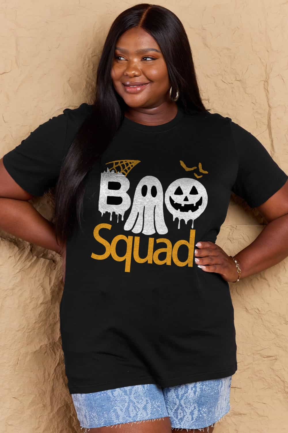 Simply Love Full Size BOO SQUAD Graphic Cotton T-Shirt