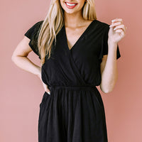 Flutter Sleeve Surplice Romper