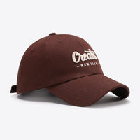 CREATE NEW LIFE Adjustable Cotton Baseball Cap