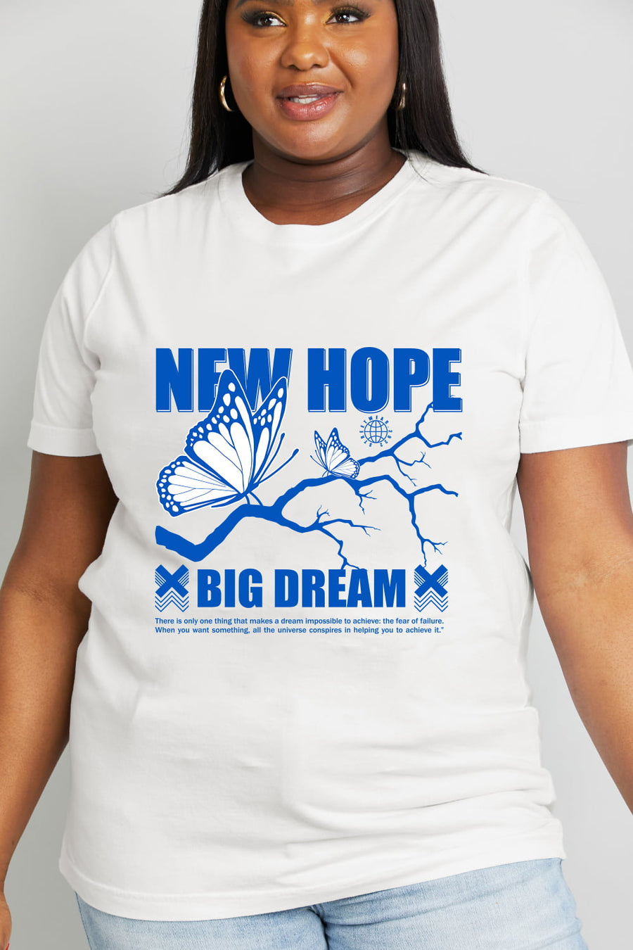 Simply Love Full Size NEW HOPE BIG DREAM Graphic Cotton Tee