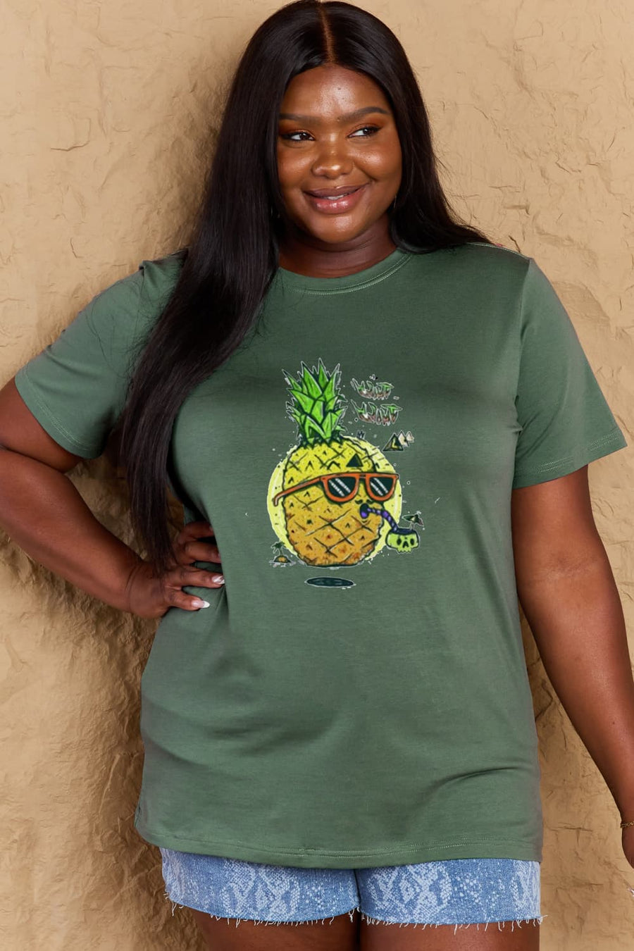 Simply Love Full Size Pineapple Graphic Cotton Tee