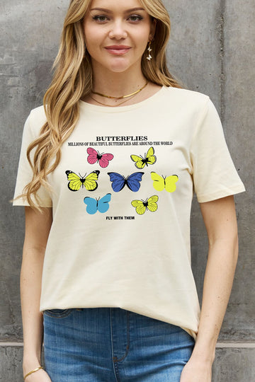 Simply Love Full Size Butterfly Graphic Cotton Tee