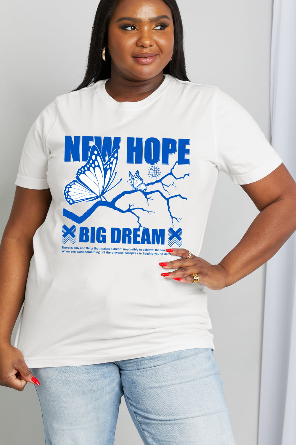 Simply Love Full Size NEW HOPE BIG DREAM Graphic Cotton Tee