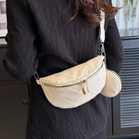 PU Leather Sling Bag with Small Purse