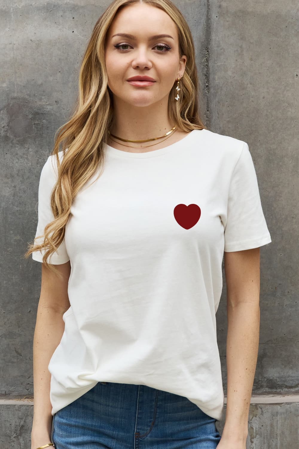 Simply Love Full Size Heart Graphic Cotton Tee