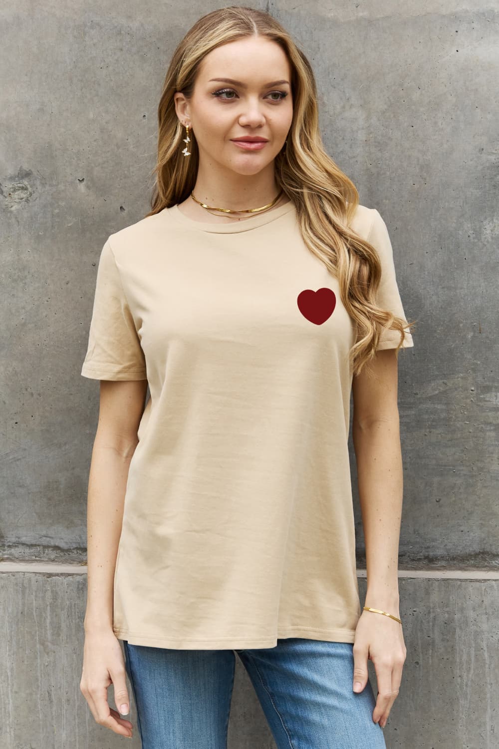 Simply Love Full Size Heart Graphic Cotton Tee