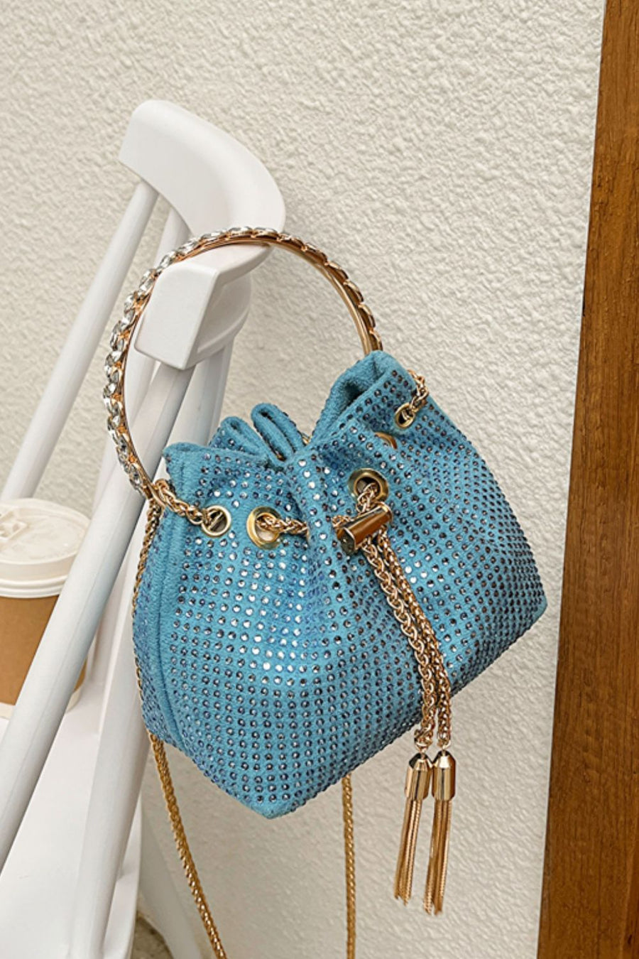 Glitter PVC Small Bucket Bag