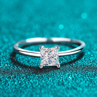 925 Sterling Silver Moissanite Solitaire Ring