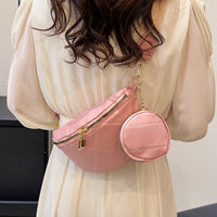 PU Leather Sling Bag with Small Purse