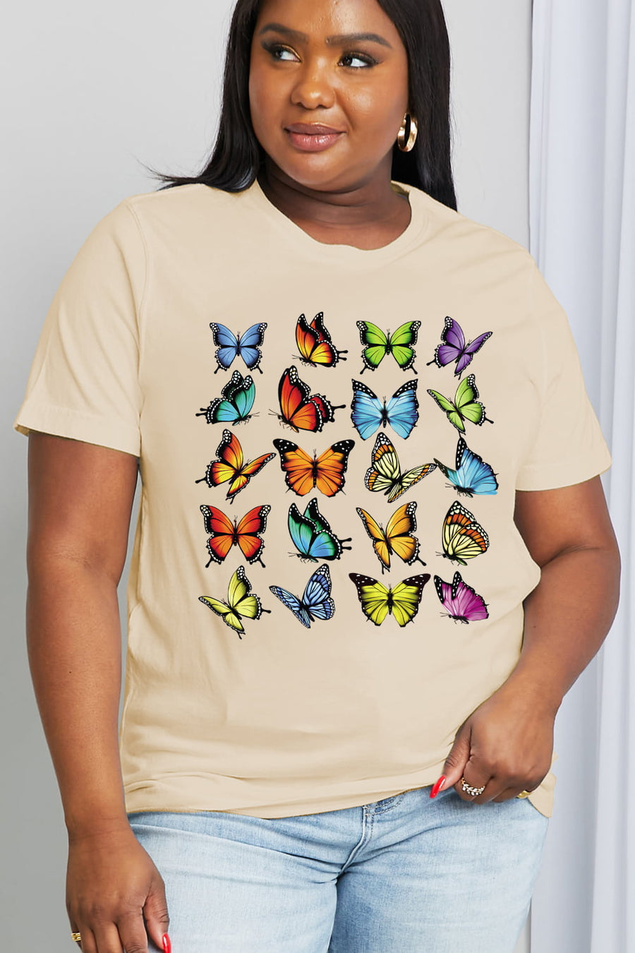 Simply Love Full Size Butterfly Graphic Cotton Tee